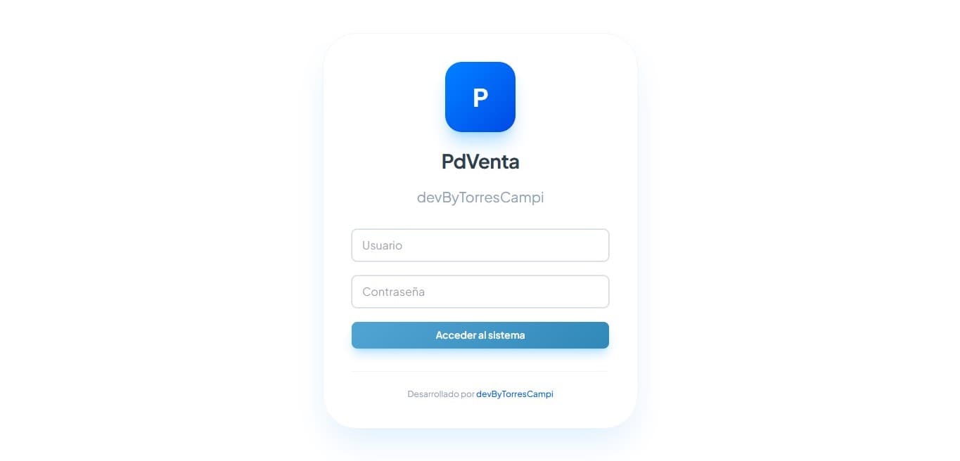 Pantalla del sistema Punto de Venta — detalle de ventas