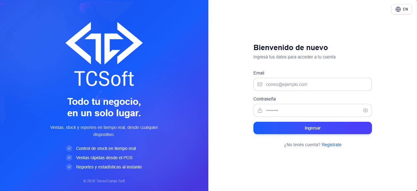 TCShop — Sistema de Gestión